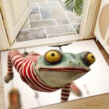 1pc Funny Frog Pattern Design, Kitchen Decor, Home Decor, Decorative Mat, Fashion Doormat, Multi-Purpose Mat, Kitchen Floor Mat, Kitchen Mat Set, Kitchen Floor Protector, Comfort Standing Mat, Living Room Bedroom Bathroom Laundry Office Area Rug, Home Decoration Indoor - Multicolor - View 3