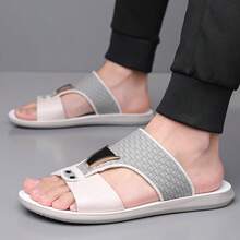 Zapatillas de verano para hombre, sencillas y modernas, con suela fina y antideslizantes, para deportes y ocio. - Blanco - Ver 6