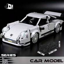 Speed Champions Supercar Building Blocks Set, 4 Styles 1:24 Scale Racing Car Model Kit, Compatible With Major Brands, DIY Assembly Bricks Toy, Collectible Display, Ideal Gift For Boys & Car Enthusiasts - Multicolor - View 9