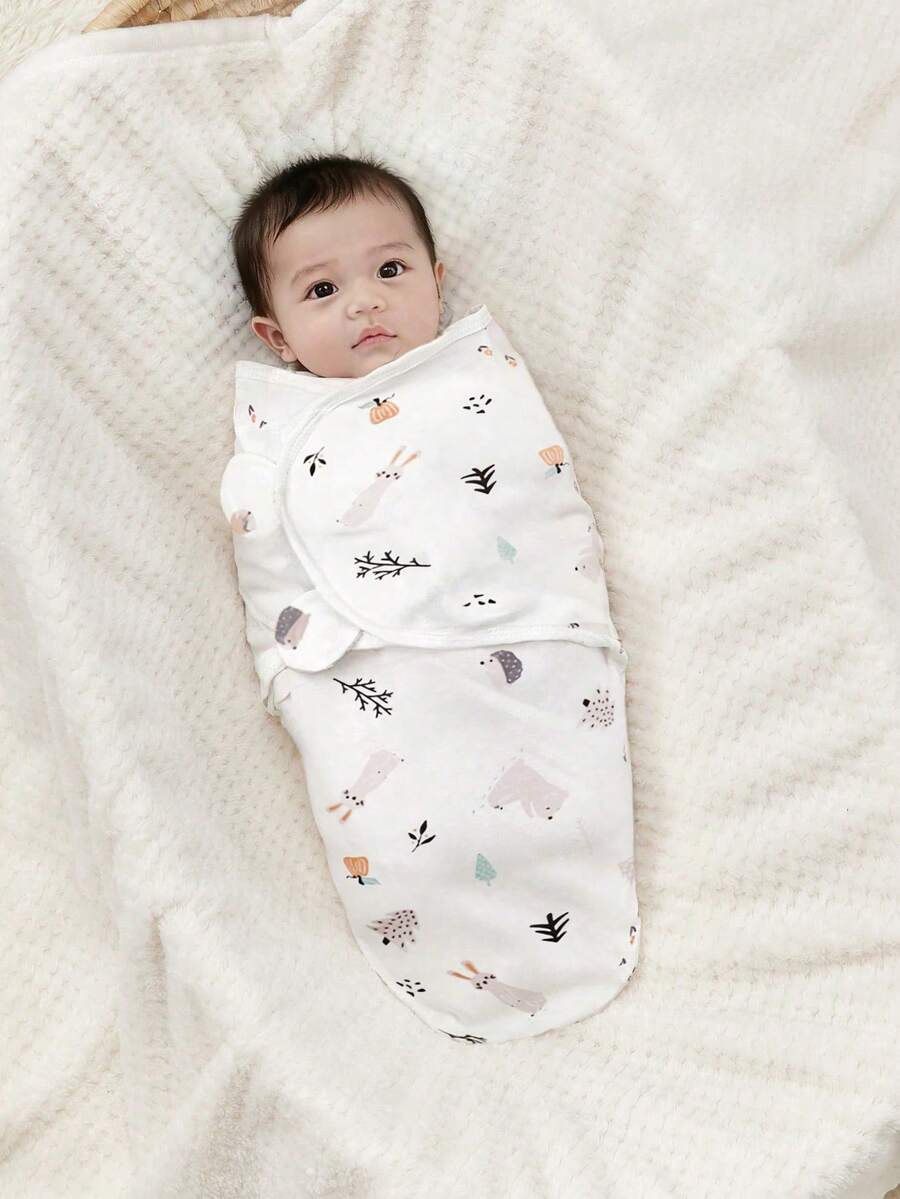 1pc 0-3 Months Baby Swaddle Blanket, Newborn Swaddle Wrap, Hospital Receiving Blanket, Wearable Infant Blanket, Baby Swaddle Wrap, Easy Change Swaddle, Wearable Baby Blanket, Infant Swaddle - Hatless Butterfly Swaddle Blanket - View 1