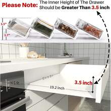 4pcs/8pcs Acrylic Spice Rack, Spice Organizer Suitable For Drawers, Multi-Purpose Spice Jar Rack For Kitchen Countertop, Expandable Tilted Spice Tray, Fits Cabinets, Drawers, Makeup Organizer - Space Saving - Multicolor - View 4