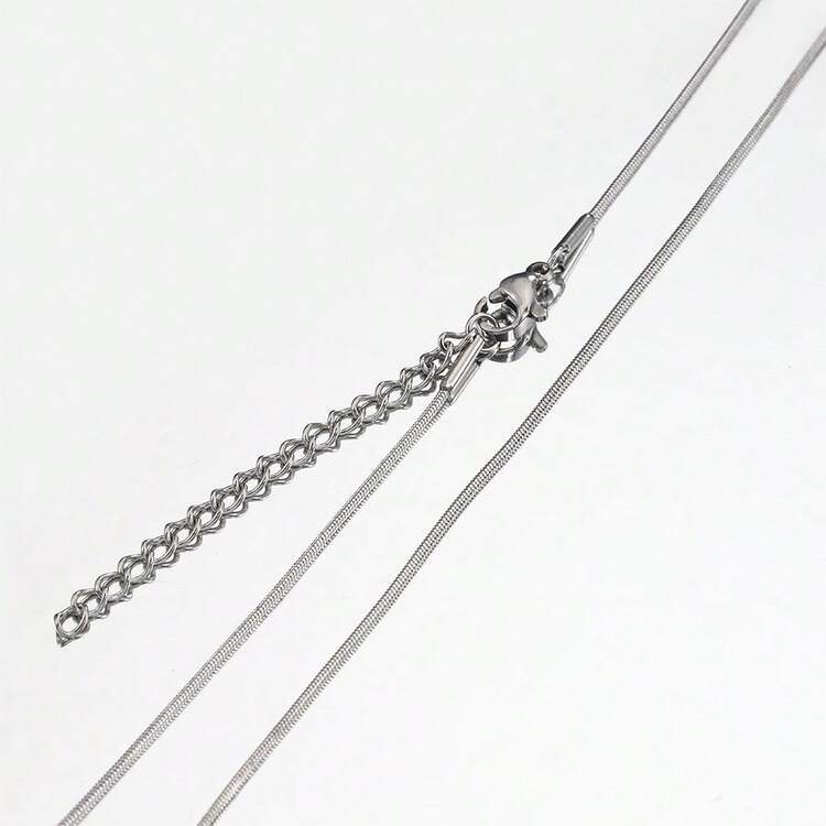 Bộ 5 dây chuyền dạng xích rắn bằng thép không gỉ kèm khóa càng cua, thích hợp để tự làm trang sức. - chuỗi rắn - Xem 3