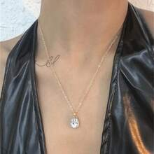 Fashion Boho Simple Gold-Plate Multicolor Crystal Drop Pendant Choker Necklace For Women Vintage Collar Bead Chain Jewelry Gift - NES-0199-6 - 查看 4