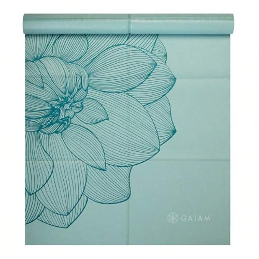 Alfombrilla plegable para yoga 2 mm - Dalias serenas - Ver 1