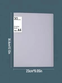 1 pieza Carpeta protectora de páginas transparente A4, 10/20 páginas interiores, uso estudiantil, exámenes, calificaciones, almacenamiento de certificados, organización de documentos de oficina, archivador de hojas sueltas, útiles escolares, manual de información de oficina de alta capacidad y multicapa - Insertar carpeta - Ver 3