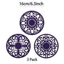 3pcs Traditional Silicone Heat Resistant Pads (20cm/7.87in, 16cm/6.3in) - Non-Slip Heat Resistant Kitchen Mats For Countertop And Tabletop - Kitchen Trivets For Hot Dishes And Cookware - Hot Pot Holders For Pots And Pans - View 23