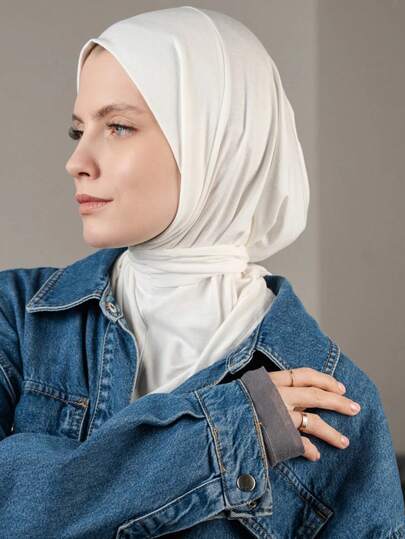 1pc Women's Solid Color Balaclava Headwear, Elastic Multifunctional Headband Scarf Turban, 3 Wearing Methods, Breathable Comfortable Sweatband For Daily Life, Sports, Yoga, Fitness And Fashion