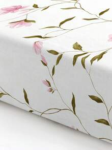2/3pcs Soft Fitted Bedsheet Set - Floral Bedsheet Set, 1/2pcs Pillowcase And 1pc 12-Inch Mattress Protector, Suitable For All Bed Sizes: Single, Double, Queen, King, Super King, Bedding Set - White - View 8