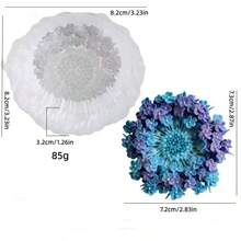 1个新款玉珠花模具，硅胶蜡烛/蜡模，DIY玉珠花形香薰石扩香器家居装饰模具，可重复使用，耐热，易脱模，适用于蜡烛/树脂/石膏，蜡烛模具，是节日礼物或DIY家居工艺品的理想之选。 - A-白色 - 查看 6