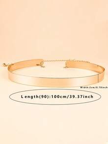 1 Dây thắt lưng có thể điều chỉnh màu vàng bóng cho nữ, trang trí ngoài trời, tiệc tùng, thắt lưng thường ngày, thích hợp làm quà tặng Giáng sinh, mùa hè, mùa thu, mùa đông, Halloween - Vàng - Xem 7