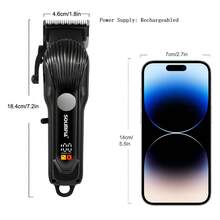 1pc USB Rechargeable Men's Electric Hair Clipper With LCD Display, Adjustable Comb, Electric Shaver - View 2