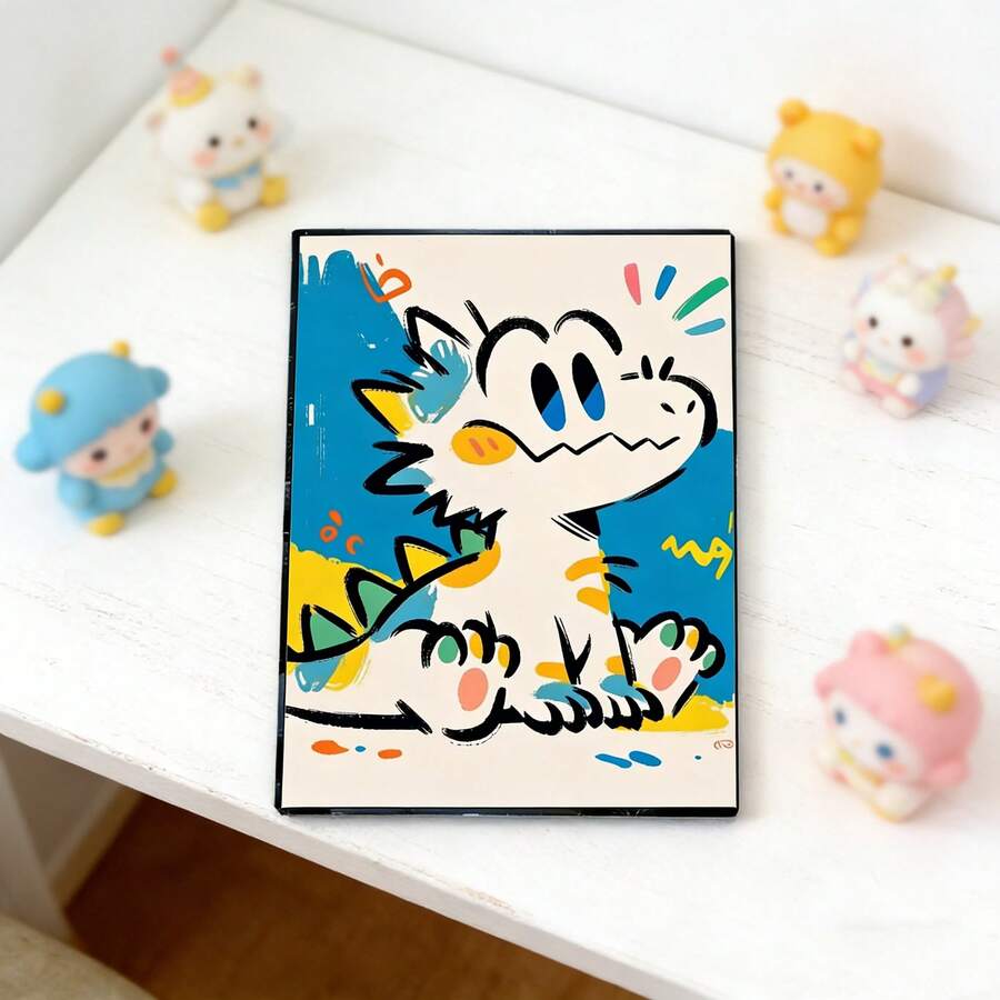 Sổ tay hình khủng long phong cách Graffiti - màu đen - Xem 1