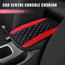 FCV 1 pieza Funda universal para reposabrazos de consola central de coche para las 4 estaciones, protector de reposabrazos de coche de piel sintética con bordado antideslizante, accesorios de coche - Diamante - Ver 6