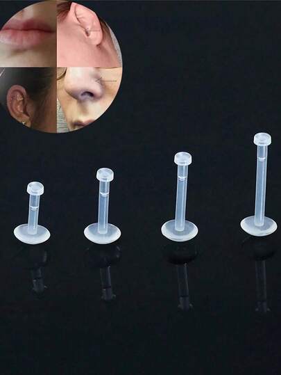 10款简约隐形透明唇钉和耳环，适合学生隐形佩戴