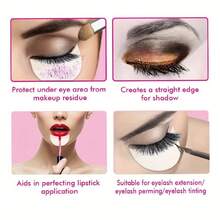 50/30pcs Lint-Free Eyeliner Shields - Eyeshadow Smudge Proof Pads, False Lash Extension Makeup Tools, Easy To Clean - White - View 3
