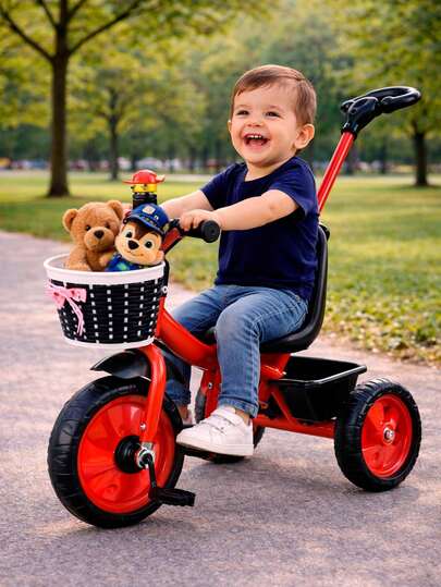 Shendy Vendy Triciclo Infantil Tipo Carreola Plegable Portatil 2 en 1, Bicicleta de Equilibrio Reclinable con Pedales, Extraible y de Facil Montaje, Coche Deportivo de Equilibrio para Bebés y Niños 2-6 Años