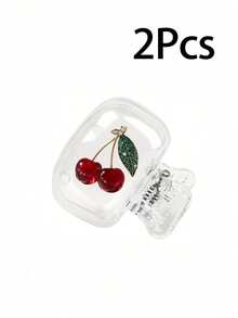 2件/組奢華櫻桃造型牙刷架套組，適用於各種尺寸旅行袋，具通風孔設計保持刷頭乾淨乾燥，透明防塵牙刷蓋，可觸及旅行牙刷保護套，適合女性與女孩，便攜衛生刷頭蓋，美觀可愛浴室配件，適用於浴室、旅行與日常使用，透明夾式刷頭保護套，適用於居家與旅行使用 - A - 查看 12