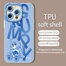 Oso Azul Gruñón Ositos Cariñositos malhumorados.funda de teléfono Fundas compatibles con ,Apple,VIVO,OPPO,,, y Honor.Fabricadas en silicona TPU,ofrecen protección contra golpes y caídas. - Blanco - Ver 5