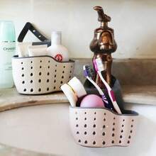 Hanging Sink Organizer With Silicone Storage, Adjustable Strap, Sponge & Drain Rack - General Purpose - View 6