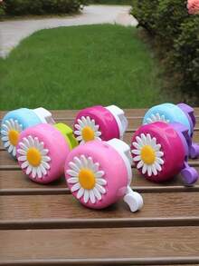 1 pieza Timbre de bicicleta con flor de margarita linda, accesorio encantador para bicicleta de montaña/carretera - multicolor - Ver 3