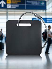 1pc Custom Black Stainless Steel Metal Luggage Tag Engraved Personalized Design, Suitable For Backpacks And Suitcases, Perfect Christmas And Valentine's Day Gift - Multicolor - View 7
