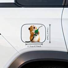 Crash Hamster Car Sticker, Suitable For Decorating Car Fuel Tank Cover, Easy To Apply, No Residue, Self-Adhesive - A - View 4