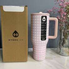 40 Oz Tumbler Stainless Steel Coffee Mug Cup Insulated Portable Vacuumhydrojug Travel Tumbler With Handle Lid Straw Water Bottle - Nhiều màu - Xem 13