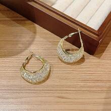 14k Gold Plated CZ Pearl Bridal Earrings, Low Allergy Gold Plated Earrings, Elegant Wedding Bride Pearl Jewelry For Women - 袋子耳環 - 查看 7