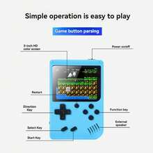 Mini Handheld Macaron Game Console, 400-In-1 Retro Video Game Player, 8-Bit, 2.4" Color LCD Screen, 1020mAh Battery - View 5