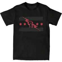 Herren-T-Shirt miT- CM Punk-Motiv (WWE-Wrestler), Punk-Stil, 100 % Baumwolle, Vintage-Merchandise, Kurzarm, Rundhalsausschnitt, Geschenkidee. - Schwarz - Übersicht 8