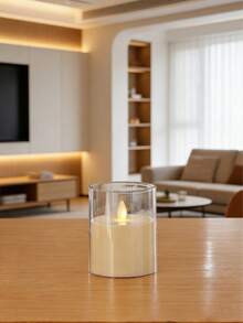 LED Electronic Candle Light, Realistic Wax Candle, Romantic Wedding Proposal Candlelight Decor, Atmosphere Lamp, Suitable For Multiple Occasions - Flat-mouth Ambient Light - View 18