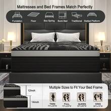 Duchess 12 / 14 Inch  Medium Firm Hybrid Mattress In A Box  – Twin, Full, Queen, King Gel Memory Foam Pocket Spring Fiberglass-Free - 14 Inches - View 10