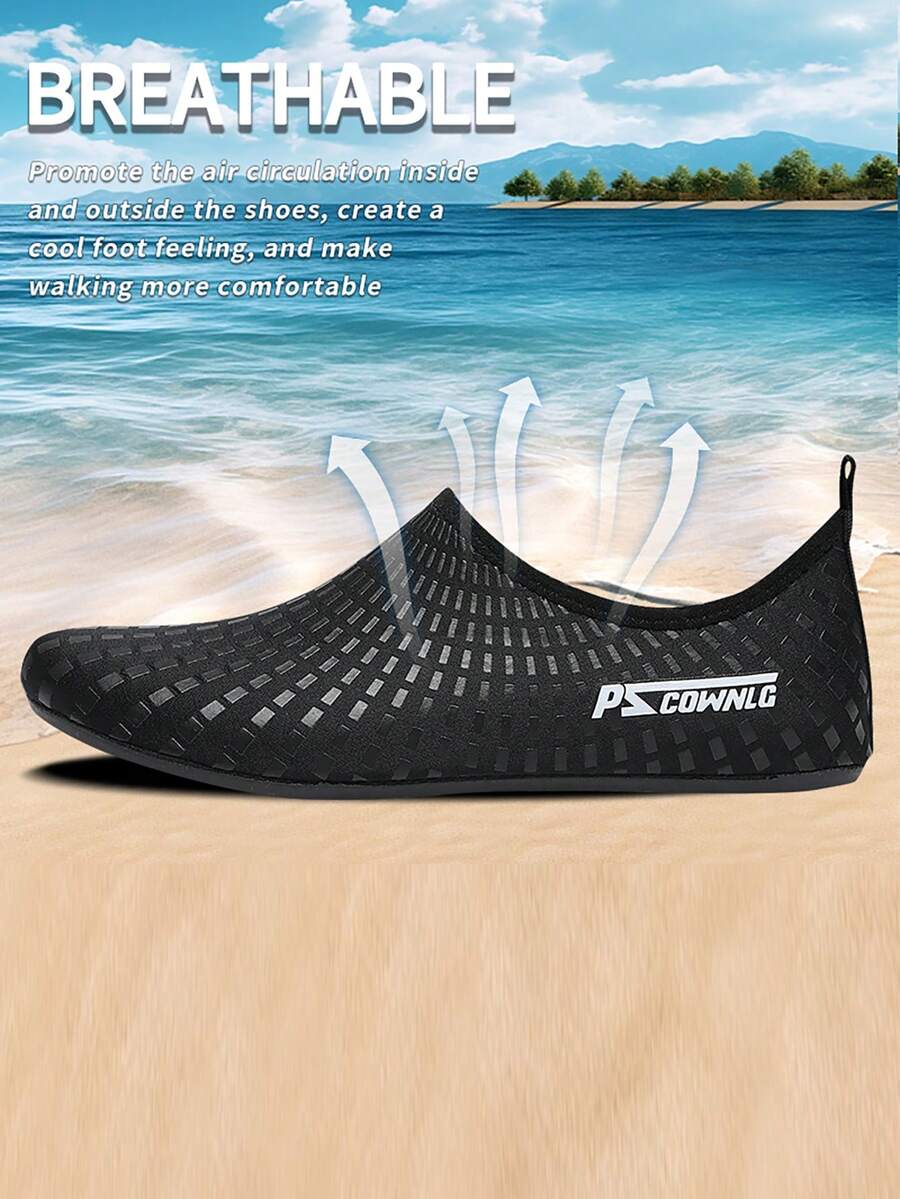 Men's Water Shoes, Barefoot Water Socks, Beach Slippers, Suitable For Swimming, Surfing, Yoga - Black - View 1