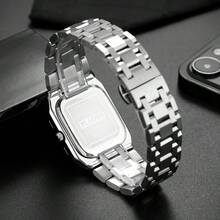 PLADEN Minimalist Luxury Stainless Steel Square Men's Watch, High-Quality Wristwatch - Green - View 4