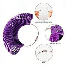 Plastic Ring Sizer With Magnifier, Plastic Gauge For Ring Measurement, Fits European, US And UK Sizes 0-13, A-Z - 2-piece Ring Testing Tool Set - View 6