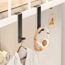 1/2pcs Plastic S-Shaped Bathroom Shower Door Hanging Hook, Towel Rack Mounted On Glass Door - Multicolor - View 4