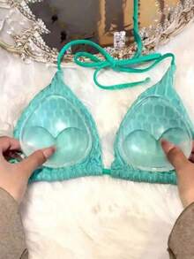 2/4pcs Invisible Silicone Bra Pads - Swimsuit Support Pads And Push Up Pads, Soft, Washable, Reusable, Seamless Shaping Effect, Suitable For Bikini, Wedding Dress, Pool/Beach Activities And Parties, Swimwear Accessories, Beach Essentials, Pool Float - Multicolor - View 6