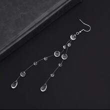 1 Pair Elegant Teardrop Transparent Dew Drop Earrings For Women - Transparent White - View 15