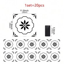 OUTANA PVC自粘瓷砖贴纸,无需工具即可移除,安装和清洁方便,适用于浴室、卧室、厨房、书房、客厅、玄关、电视背景墙、橱柜、出租房、度假屋等。 - 多款 - 查看 35