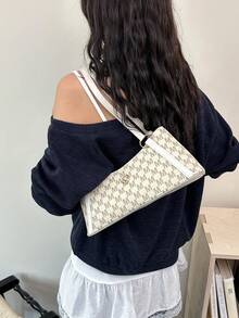 Mẫu mới về năm nay: Túi đeo vai chéo hình lưỡi liềm in chữ, cá tính, cá nhân hóa. - trắng - Xem 7