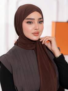 1pc Women's Adjustable Casual Elegant Scarf Headwrap, Suitable For Daily Life, Festivals, Gatherings, And Prayers, All Year Round - Multicolor - View 8