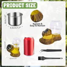Reptile & Feeder, Escape Proof Feeding Bowl With Removable Stainless Steel Dish Mealworms - 1 - View 3