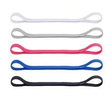 5pcs/Set Multi-Color Sports Headbands, Non-Slip Elastic Thin Headbands, Unisex Fashion Headbands, Sweat-Absorbent Hairbands, Suitable For Yoga, Football, Running, Indoor And Outdoor Sports, Sports Apparel Accessories - Multicolor - View 2