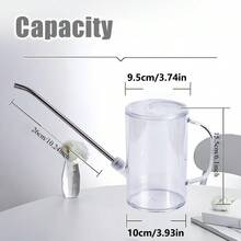 1个1升不锈钢长嘴浇水壶 - 家庭园艺和植物养护必备，耐用塑料结构，现代设计花卉植物浇水器 | 园艺必备 - A - 查看 4