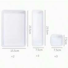 8-Piece Drawer Organizer Set, Plastic Drawer Organization System, Modular Drawer Organizers, For Organizing Socks, Underwear, Clothes, Combs, Office Supplies, And Kitchen Utensils - 1 Set - View 9