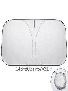 Upgraded Universal Car Front Windshield Sunshade, Foldable Easy Installation Portable Storage Car Sunshade, Made Of High-Efficiency Heat-Insulating Material, Blocks Strong Light And UV Rays, Effectively Blocks Sunlight And Reduces Glare - A - View 9