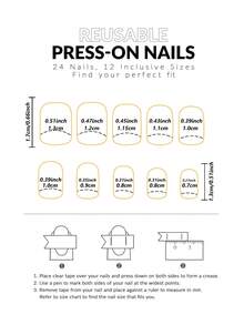 24 móng tay giả vuông cỡ trung bình kiểu Pháp, màu đỏ với họa tiết nơ vàng, kiểu dáng tối giản, phủ kín toàn bộ móng, phù hợp cho phụ nữ và bé gái sử dụng hàng ngày. - Màu Đỏ Sâu - Xem 4