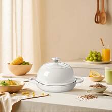 Enameled Cast Iron Dutch Oven Pot 24cm With Dome Lid, Perfect For Baking Sourdough Bread - View 7