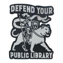 RHUAGYP 1 pieza Parche vintage de defensor de la biblioteca, caballero y tigre bordado para aplicar con plancha para amantes de los libros en chaquetas, jeans - Multicolor - Ver 10