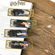 Harry Potter 1pc Character Metal Bookmarks, Harry, Ron, Hermione, Luna, Malfoy Vintage Hollow Bookmarks With Chain, Stationery Gift Suitable For Book Club Readers, Birthday, Holiday, Writers, Book Lovers, Fans, Graduation Gift [Official Authorized] - Multicolor - View 4